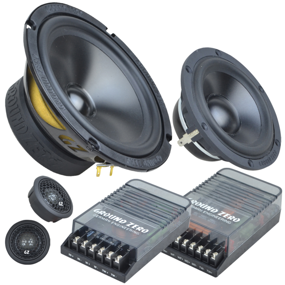 Ground Zero Gzrc 165.3sq Gzrc 165.3sq 165 mm / 6.5″ 3-way sq Component Speaker System Άμεση Παράδοση