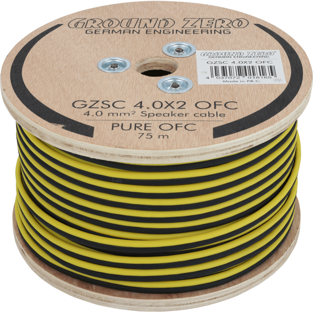 Ground Zero Gzsc 4.0x2 ofc Gzsc 4.0x2 Ofc 2x 4 mm² ofc Speaker Wire Άμεση Παράδοση