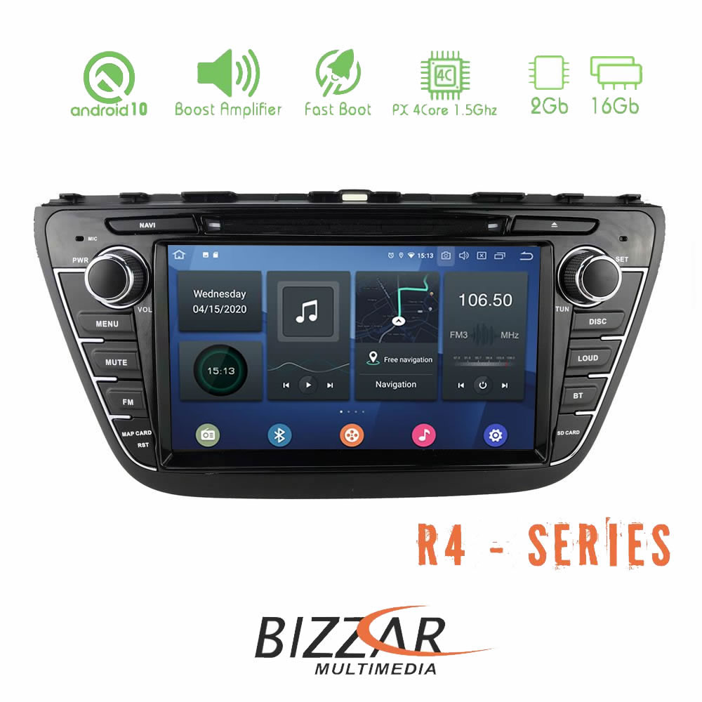 Bizzar r4 Series Suzuki sx4 s-Cross Android 10 8core Navigation Multimedia u-bl-r4-Sz36