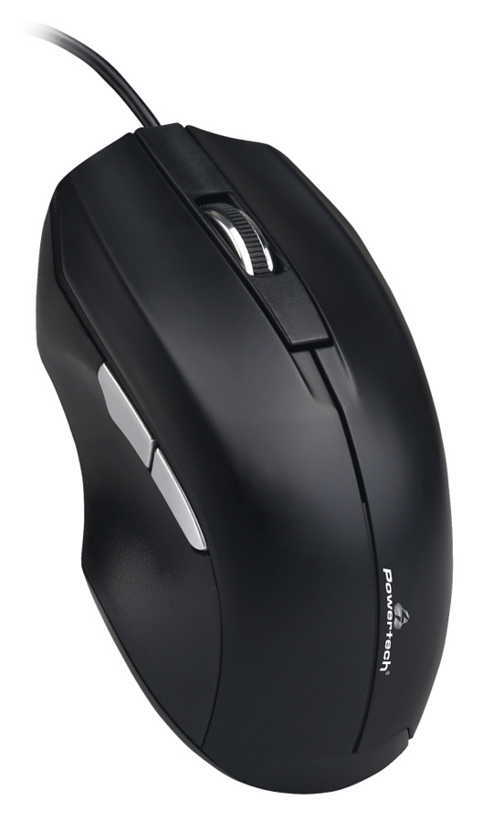 POWERTECH ενσύρματο ποντίκι PT-851, 1600DPI, USB, μαύρο