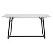 Τραπέζι Revello pakoworld sintered stone λευκό μαρμάρου-μαύρο 150x90x75εκ