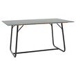 Τραπέζι Revello pakoworld sintered stone μαύρο μαρμάρου-μαύρο 150x90x75εκ