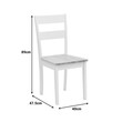 Καρέκλα York pakoworld σε λευκή-φυσική απόχρωση 39.5x47.5x89εκ