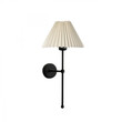 GloboStar® LING 204-0188 Μοντέρνο Φωτιστικό Τοίχου Απλίκα Μονόφωτο 1 x E27 AC 220-240V IP20 Μπεζ & Μαύρο - Μ22 x Π22 x Υ50cm