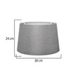 GloboStar® COVER 203-0264 Μοντέρνο Φωτιστικό Καπέλο Γκρί Ύφασμα - Μ38 x Π38 x Υ30cm
