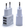 LAMTECH 3xUSB CHARGER 2,1A WHITE