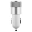 LAMTECH METAL 2 USB 2,1A CAR CHARGER FOR MOBILE PHONES SILVER