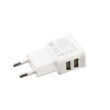LAMTECH TRAVEL WALL CHARGER 2.4A WITH 2xUSB WHITE