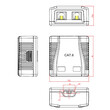 CABLEXPERT CAT5E UTP 2-PORT SURFACE MOUNT BOX