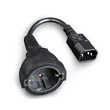 CABLEXPERT POWER ADAPTER CORD (C14 MALE TO SCHUKO FEMALE)