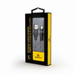 CABLEXPERT PREMIUM COTTON BRAIDED TYPE-C USB CHARGING AND DATA CABLE 1M BLACK/WHITE RETAIL PACK