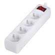 LAMTECH POWER STRIP WITH SWITCH 4 OUTLETS WHITE