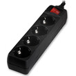LAMTECH POWER STRIP WITH SWITCH 4 OUTLETS BLACK