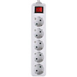 LAMTECH POWER STRIP WITH SWITCH 5 OUTLETS WHITE LAMTECH POWER STRIP WITH SWITCH 5 OUTLETS WHITE