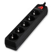 LAMTECH POWER STRIP WITH SWITCH 5 OUTLETS BLACK LAMTECH POWER STRIP WITH SWITCH 5 OUTLETS BLACK