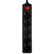 LAMTECH POWER STRIP WITH SWITCH 5 OUTLETS BLACK LAMTECH POWER STRIP WITH SWITCH 5 OUTLETS BLACK