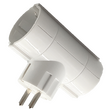 LAMTECH POWER SOCKET SPLITTER WITH 2 SCHUKO OUTLETS WHITE