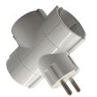 LAMTECH POWER SOCKET SPLITTER WITH 3 SCHUKO OUTLETS WHITE