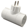 LAMTECH POWER SOCKET SPLITTER WITH 2 SCHUKO OUTLETS WHITE