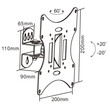 DM-0041A . Βάση TV 23-42" 30Kg Cabletech