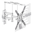 DM-0203 . Βάση TV 23-55" 30kg Cabletech