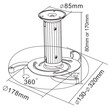 DM-0100 . Βάση Οροφής για Projector 10kg 8-17cm Cabletech