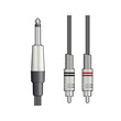 M6J-2R150 Καλώδιο Ήχου 6.3mm Mono Jack Plug - 2 x RCA Plugs 1,5 m (Τεμάχιο)