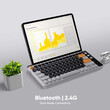 ALCATROZ MULTI DEVICE RECH KEYBOARD BT & 2.4G AIRDOCK 2 AUTUMN BLK