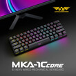 ARMAGGEDDON 61-KEYS WIRED MECH KEYBOARD RED.SW. MKA-1C CORE LINEAR BLACK