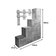 Έπιπλο εισόδου Nenich pakoworld σε γκρι oak απόχρωση 150x37x180εκ
