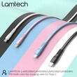 LAMTECH TYPE-C FLAT CHARGING CABLE 1M WHITE
