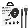 LAMTECH TYPE-C FLAT CHARGING CABLE 1M BLACK