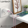 LAMTECH TYPE-C FLAT CHARGING CABLE 1M PINK