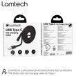 LAMTECH TYPE-C FLAT CHARGING CABLE 1M BLACK