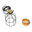 GLOBOSTAR® GALOT 01179 Vintage Κρεμαστό Φωτιστικό Οροφής με Ντουί 1 x E27 AC 220-240V IP20 - Μαύρο & Χρυσό - Μ13.5 x Π13.5 x Y16cm