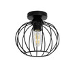 GLOBOSTAR® BITUIN 201-0116 Μοντέρνο Φωτιστικό Οροφής με Ντουί 1 x E27 AC 220-240V IP20 - Μαύρο - Μ21 x Π21 x Υ18cm