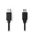 Nedis Ccgp60750bk10 usb 2.0 Cable Type-c Male-Micro b Male 1.0m Black