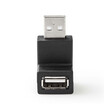 Nedis Ccgp60930bk usb 2.0 Adapter a Male - a Female 90° Angled Black