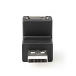 Nedis Ccgp60930bk usb 2.0 Adapter a Male - a Female 90° Angled Black