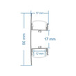 GLOBOSTAR® ALP-WALL-UPDOWN CONCEALED 70844-1M Επιφανειακό Προφίλ Αλουμινίου Ειδικό για Δημιουργία Κρυφού Φωτισμού Up & Down με Λευκό Γαλακτερό Πατητό Κάλυμμα για Ταινίες LED IP20 - Ασημί - Μ100 x Π5 x Υ1.7cm