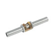 GLOBOSTAR® PIPEADAPT 79593 Μεταλλικός DIY Σύνδεσμος για Ολόπασους Σωλήνες Φωτιστικών - Μ1.3 x Π1.3 x Υ1.5cm - Πακέτο 10 Τεμαχίων