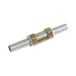 GLOBOSTAR® PIPEADAPT 79596 Μεταλλικός DIY Σύνδεσμος για Ολόπασους Σωλήνες Φωτιστικών - Μ1.3 x Π1.3 x Υ3cm - Πακέτο 10 Τεμαχίων