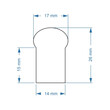 GloboStar® 999-0245 OVALE 120° Degree Neon Flex Epistar LED SMD 5050 1m 18W/m 60LED/m 1260lm/m 120° DC 230V Αδιάβροχη IP68 RGB Dimmable Μ100 x Π2.6 x Υ1.7cm