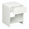 Κομοδίνο Zeplen pakoworld MDF σε λευκή απόχρωση 40x40x53εκ