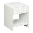 Κομοδίνο Zeplen pakoworld MDF σε λευκή απόχρωση 40x40x53εκ