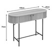 Κονσόλα Zeplen pakoworld MDF-μέταλλο σε oak απόχρωση 100x35x75εκ