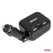 04357/AM ΑΝΤΑΠΤΟΡΑΣ ΑΝΑΠΤΗΡΑ 12/24V 100W ΜΑΥΡΟΣ/2 ΘΕΣΕΙΣ/1xUSB-A+1xUSB-C/ΠΕΡΙΣΤΡΟΦΗ 180 ΜΟΙΡΩΝ ΑΜΙΟ - 1 ΤΕΜ.