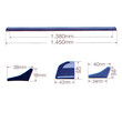 OEM  ΣΠΟΙΛΕΡ ΜΑΥΡΟ PVC UNIVERSAL 1,45m