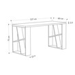 Γραφείο Honey pakoworld σε λευκή-ανθρακί απόχρωση 137x60x75εκ