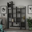 Βιβλιοθήκη Manco pakoworld σε ανθρακί απόχρωση 122x25.5x188εκ